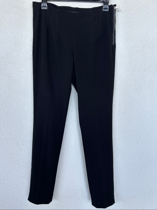Amanda & Chelsea Pants - Amanda & Chelsea Black Side Zip Straight Leg Pant